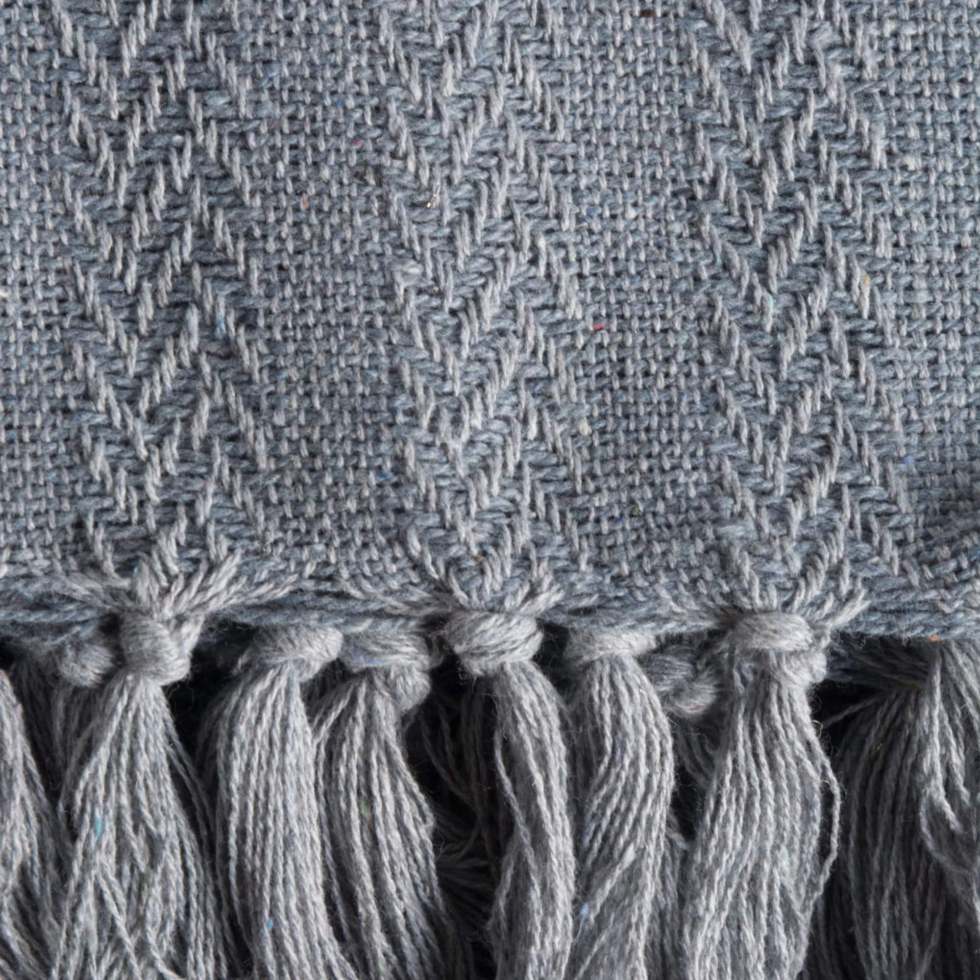 DII® Cool Gray Solid Textured Throw